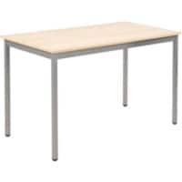 Sodematub Rechteckig Konferenztisch Hellbraun Eisen Gestellfarbe Silber120 x 600 mm x 740 mm