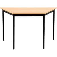 Sodematub Trapezförmig Konferenztisch Hellbraun Eisen Gestellfarbe Schwarz 120 x 600 mm x 740 mm