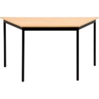 Sodematub Trapezförmig Konferenztisch Hellbraun Eisen Gestellfarbe Schwarz 140 x 700 mm x 740 mm