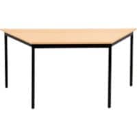 Sodematub Trapezförmig Konferenztisch Hellbraun Eisen Gestellfarbe Schwarz 160 x 800 mm x 740 mm