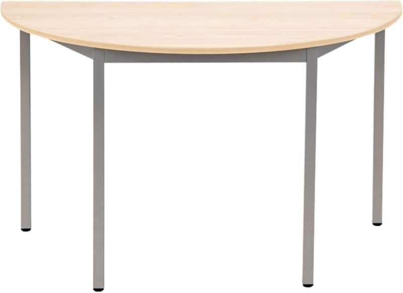 Sodematub Halbkreisförmig Konferenztisch Hellbraun, Silber Eisen Silber 1.200 x 600 x 740 mm