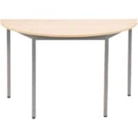 Sodematub Halbkreisförmig Konferenztisch Hellbraun Eisen Gestellfarbe Silber 120 x 600 mm x 740 mm