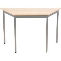 Sodematub Trapezförmig Konferenztisch Hellbraun Eisen Gestellfarbe Silber 120 x 600 mm x 740 mm