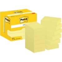 Post-it Sticky Notes Haftnotizen 653-E 38 x 51 mm 100 Blatt pro Block Gelb 12 Stück