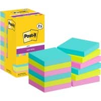 Post-it Super Sticky Notes Haftnotizen 76 x 76 mm Cosmic Collection Farbig Sortiert 90 Blatt  Vorteilspack 8 + 4 Gratis