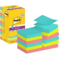 Dévidoir Z-Notes Post-It®, Chat, Blanc + Z-Notes Post-It® Super Sticky,  Rose, 76 mm x 76 mm, 90 Feuilles/Bloc, 1 Bloc/Paquet