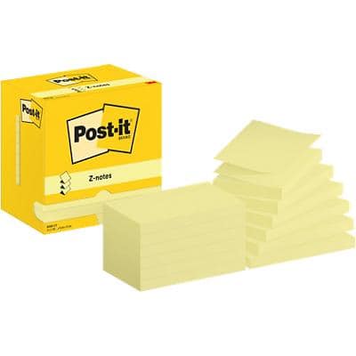 Post-it Sticky Z-Notes Haftnotizen R350 CY 67 x 127 mm 100 Blatt pro Block 12 Stück