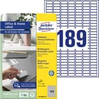 AVERY Zweckform Ablösbare Universaletiketten L4731REV-10 Selbsthaftend DIN A4 Weiß 2,54 x 32,7 x 1 cm 10 Stück à 189 Etiketten