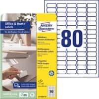 AVERY Zweckform Ablösbare Universaletiketten L4732REV-10 Selbsthaftend DIN A4 Weiß 3,56 x 32,7 x 1,69 cm 10 Stück à 80 Etiketten