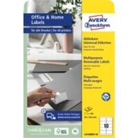 AVERY Zweckform Mehrzwecketiketten 96 x 50,8 mm Weiß 10 Stück