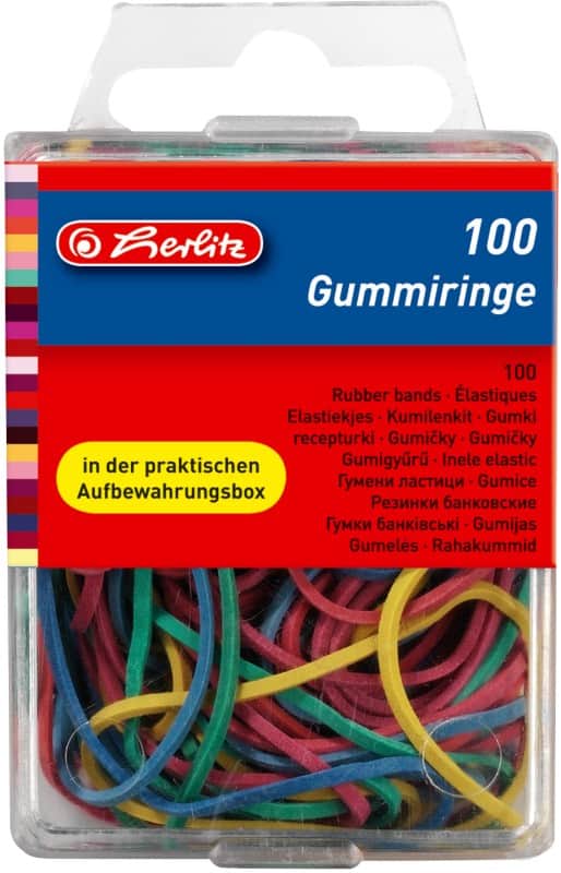 herlitz Gummibänder Mehrfarbig 55 mm Ø 8770000