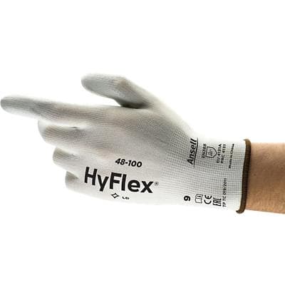 HyFlex Arbeitshandschuhe PU (Polyurethan) Größe 10 Weiß Packung mit 12 Paar