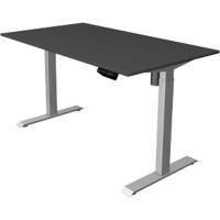 Kerkmann Move 1 Rechteckig Elektronisch Höhenverstellbarer Sitz-Stehschreibtisch Melamin, Stahl Silber 1400 x 800 x 1230 mm