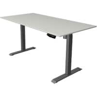 Kerkmann Move 1 Sitz-Stehschreibtisch Rechteckig Hellgrau T-Fuß 1.400 (B) x 800 (T) x 1.230 (H) mm
