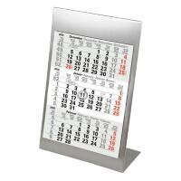 Kalender 2024 3 Monate/1 Seite Metall, Papier Weiß Deutsch Nicht Nachfüllbar