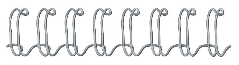 Fellowes Drahtbinderücken DIN A4 6 mm 1-35 Metall Silber 100 Stück