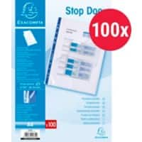 Exacompta STOP DOC Klarsichthüllen DIN A4 Glasklar Transparent 0,06 mm PP (Polypropylen) Oben 5870E 100 Stück