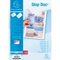 Exacompta STOP DOC Klarsichthüllen DIN A4 Transparent PP 0,11 mm 100 Stück