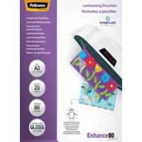 Fellowes ImageLast Laminiertaschen DIN A3 Hochglanz 80 Mikron Transparent 25 Stück