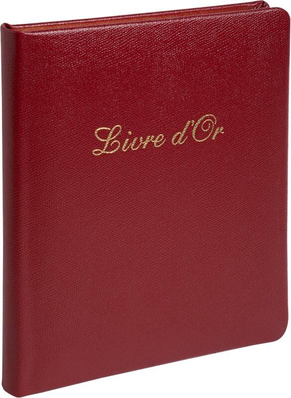 Exacompta Gästebuch Pappkarton, Leder Rot 4715E 23 (B) x 27 (T) x 3,8 (H) cm