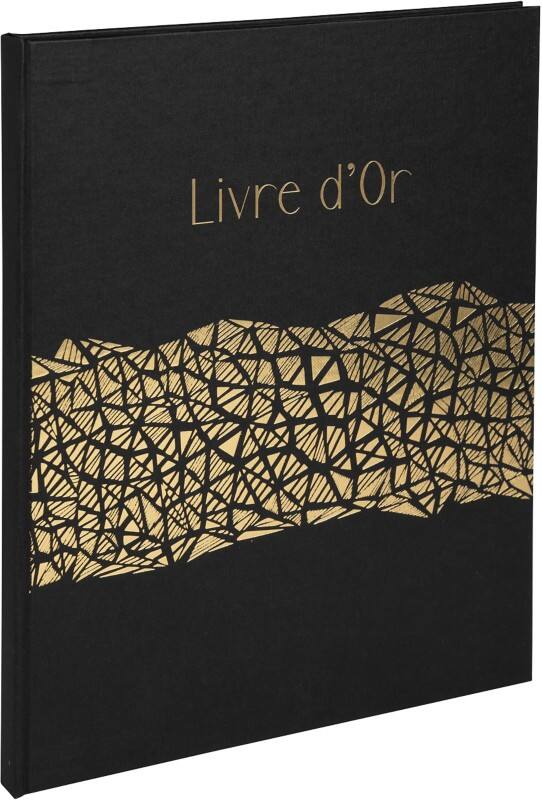 Exacompta Gästebuch Pappkarton, Papier Schwarz 47981E 23 (B) x 27 (T) x 1,2 (H) cm