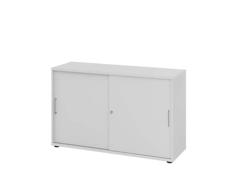 Hammerbacher Schrank Spanplatte 2 Fachböden abschließbar  Grau