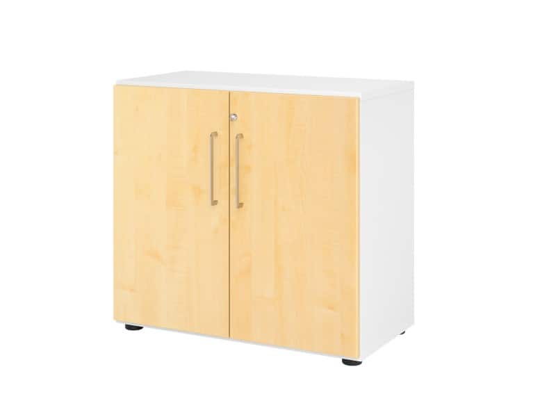 Hammerbacher Schrank Spanplatte 1 Fachboden abschließbar  Ahorn Weiß