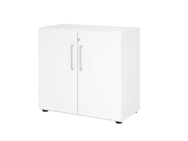 Hammerbacher Schrank Spanplatte 1 Fachboden abschließbar 800 x 420 x 746 mm Weiß