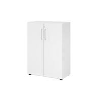 Hammerbacher Schrank Spanplatte 2 Fachböden abschließbar  Weiß