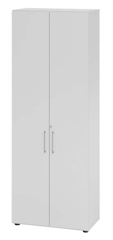 Hammerbacher Schrank Spanplatte 5 Fachböden abschließbar  Grau