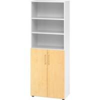 Hammerbacher Spanplatte Schrank 5 Fachböden  Weiß Ahorn