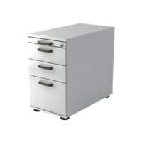 Hammerbacher VSC40/W/W/SGDEAUFB Standcontainer Abschließbar 428 x 800 x 760 x 720 - 760 mm Mit Aufbau