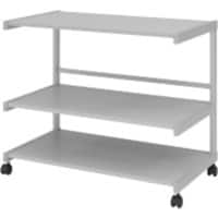 Hammerbacher Trolley MFC (Melaminbeschichtete Spanplatte) 805 x 430 x 670 mm Grau mit Aufbau