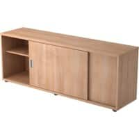 Hammerbacher Sideboard Spanplatte 1.600 x 400 x 596 mm Nussbaum Mit Aufbau