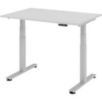Hammerbacher Sitz-Stehschreibtisch VXDSM12/5/SDE Grau 1.200 x 800 x 635 x 63.5-128,5 mm Mit Aufbau