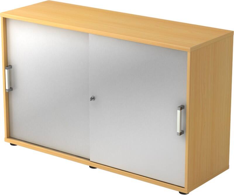 Hammerbacher Schrank Spanplatte 1 Fachboden abschließbar 1.200 x 400 x 748 mm Buche Farbig sortiert