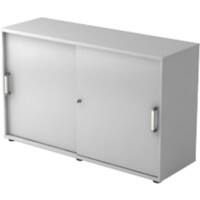 Hammerbacher Schrank Spanplatte 1 Fachboden 1.200 x 400 x 748 mm Grau Mit Aufbau