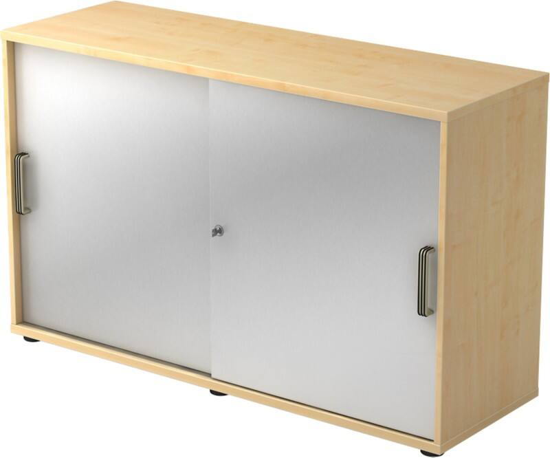 Hammerbacher Schrank Spanplatte 1 Fachboden abschließbar 1.200 x 400 x 748 mm Ahorn Farbig sortiert