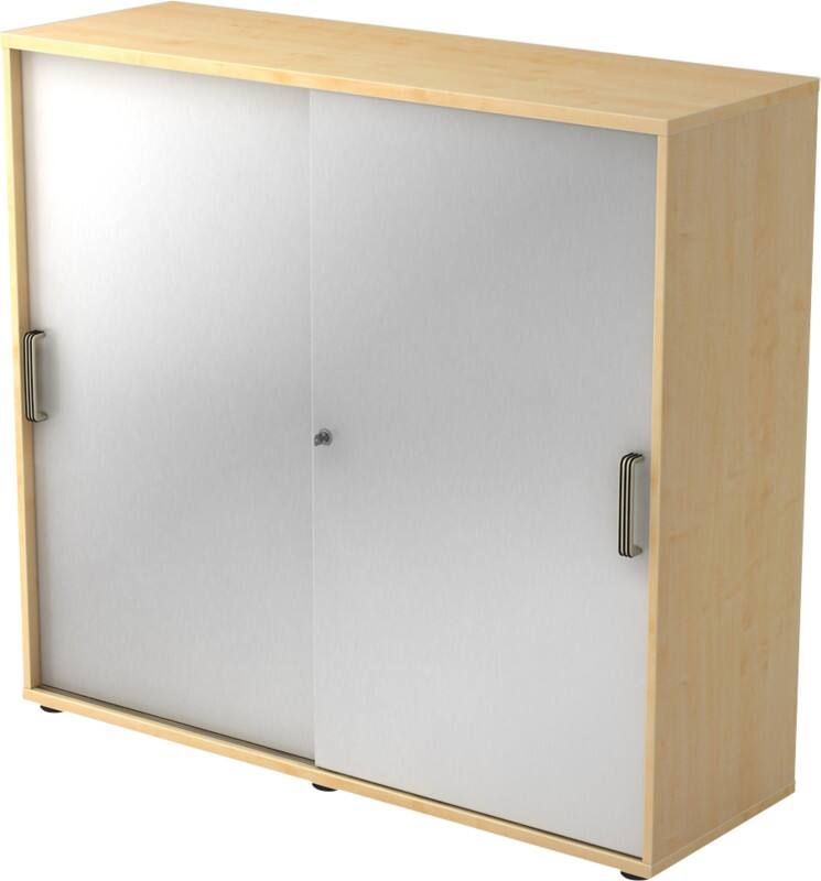 Hammerbacher Schrank Spanplatte 2 Fachböden abschließbar 1.200 x 400 x 1.100 mm Ahorn Farbig sortiert