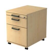 Hammerbacher Rollcontainer 2 Schübe abschließbar 428 x 580 x 590 mm Ahorn