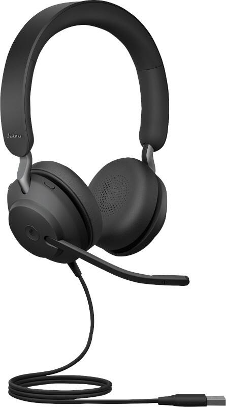 Jabra Evolve2 40 Verkabelt Headset USB Mit Mikrofon Stereo 40 Schwarz