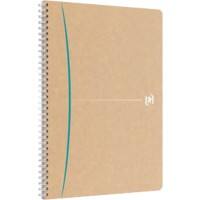 OXFORD Notizbuch DIN A4 Kariert Doppeldraht Seitlich gebunden Hardback Braun 180 Seiten