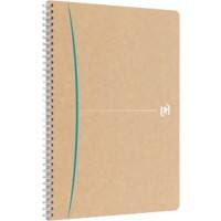 OXFORD Notizbuch DINA4 Liniert Doppeldraht Seitlich gebunden Hardback Braun 180 Seiten