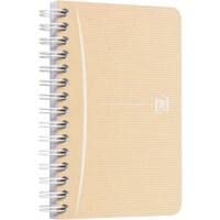 OXFORD Notizbuch 9 x 14 cm Kariert Doppeldraht Seitlich gebunden Hardback Braun 180 Seiten