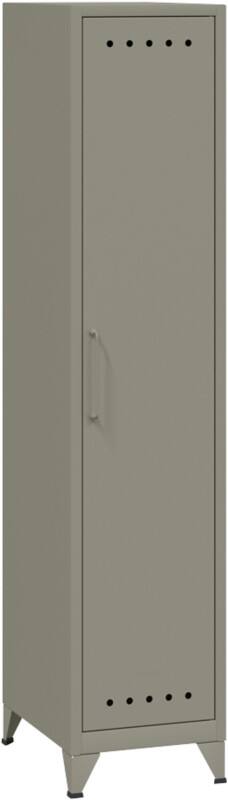 Bisley Fern Schließfach Metall 1 Fachboden 380 x 510 x 1.800 mm Hellgrau