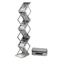 Deflecto DIN A4 Prospektständer Silber 36100 275 (B) x 370 (T) x 1.500 (H) mm DE36100