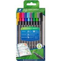 STAEDTLER Triplus Fineliner 0.3 mm Nadelspitze Farbig sortiert 334 RC10 10 Stück