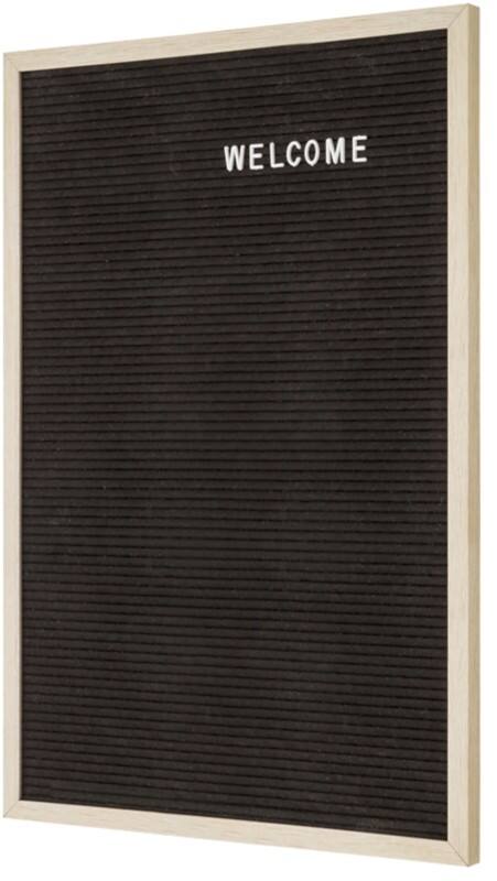 SHOWDOWN Rillentafel Wandmontage mit Schrauben 40 (B) x 60 (H) cm Schwarz