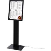 SHOWDOWN Menütafel 4 x DIN A4 Aluminium, Stahl Schwarz