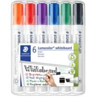 STAEDTLER Lumocolor Whiteboard Marker Farbig sortiert Keilspitze 5 mm 6 Stück